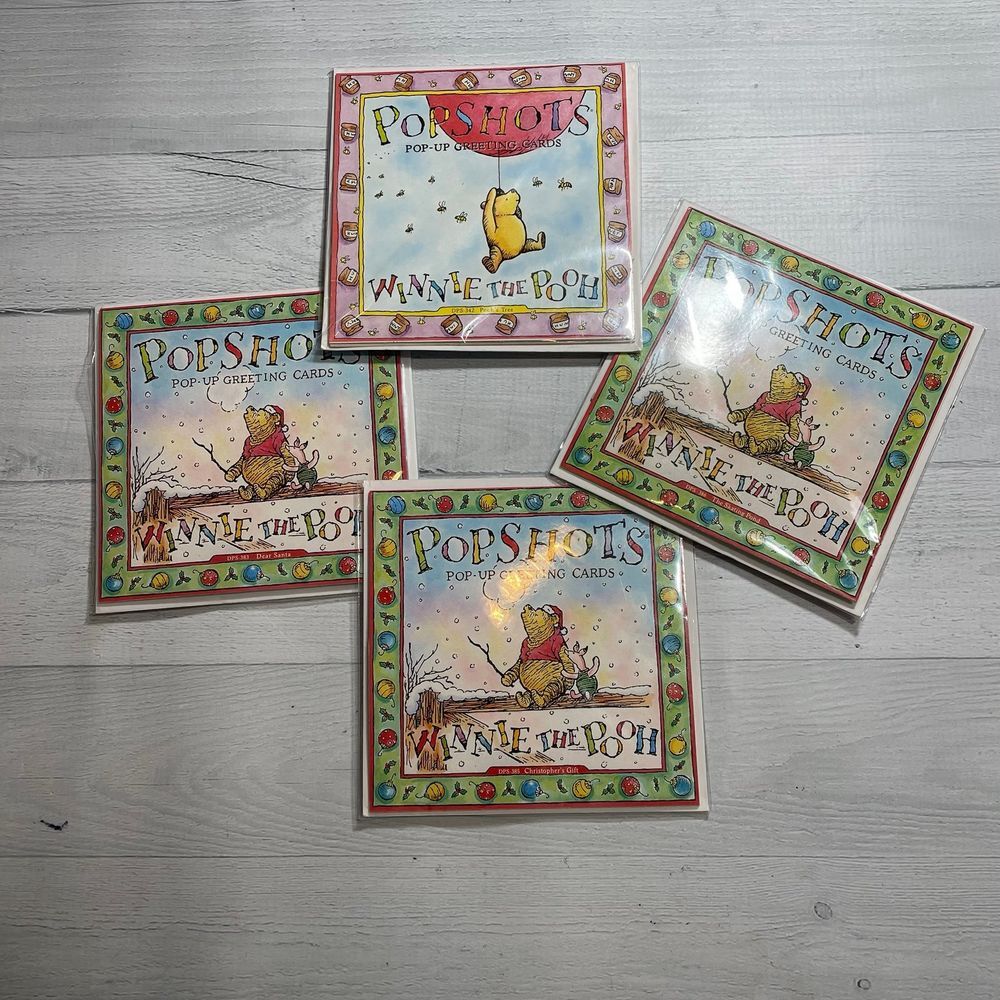 Pop shots Winnie the Pooh pop‎ up greeting cards NEW